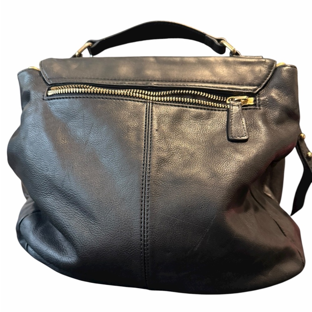 J. Crew Elegant Black Leather Handbag - Picture 2 of 8